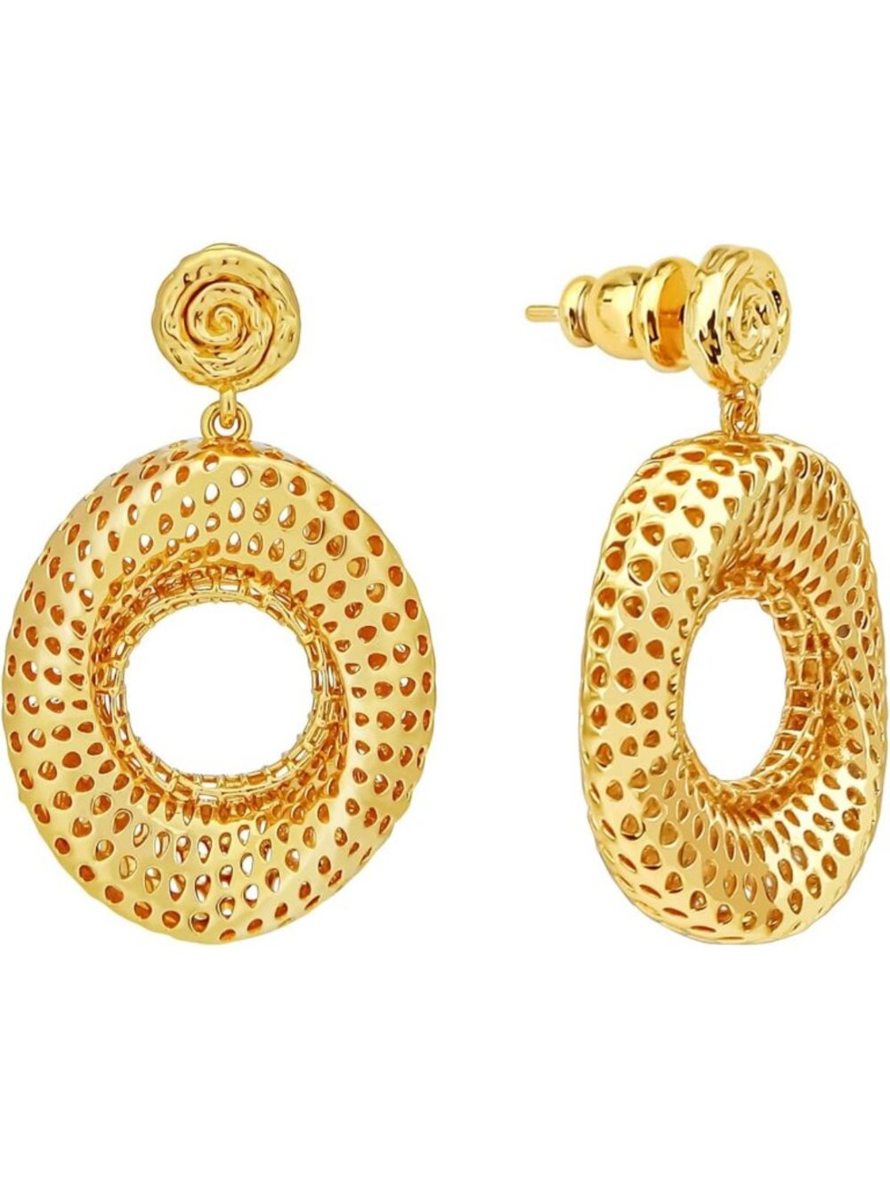 Thick 18K Gold Hoop Earrings for Women - Sturdy, Trendy Fashion Jewelry Gift